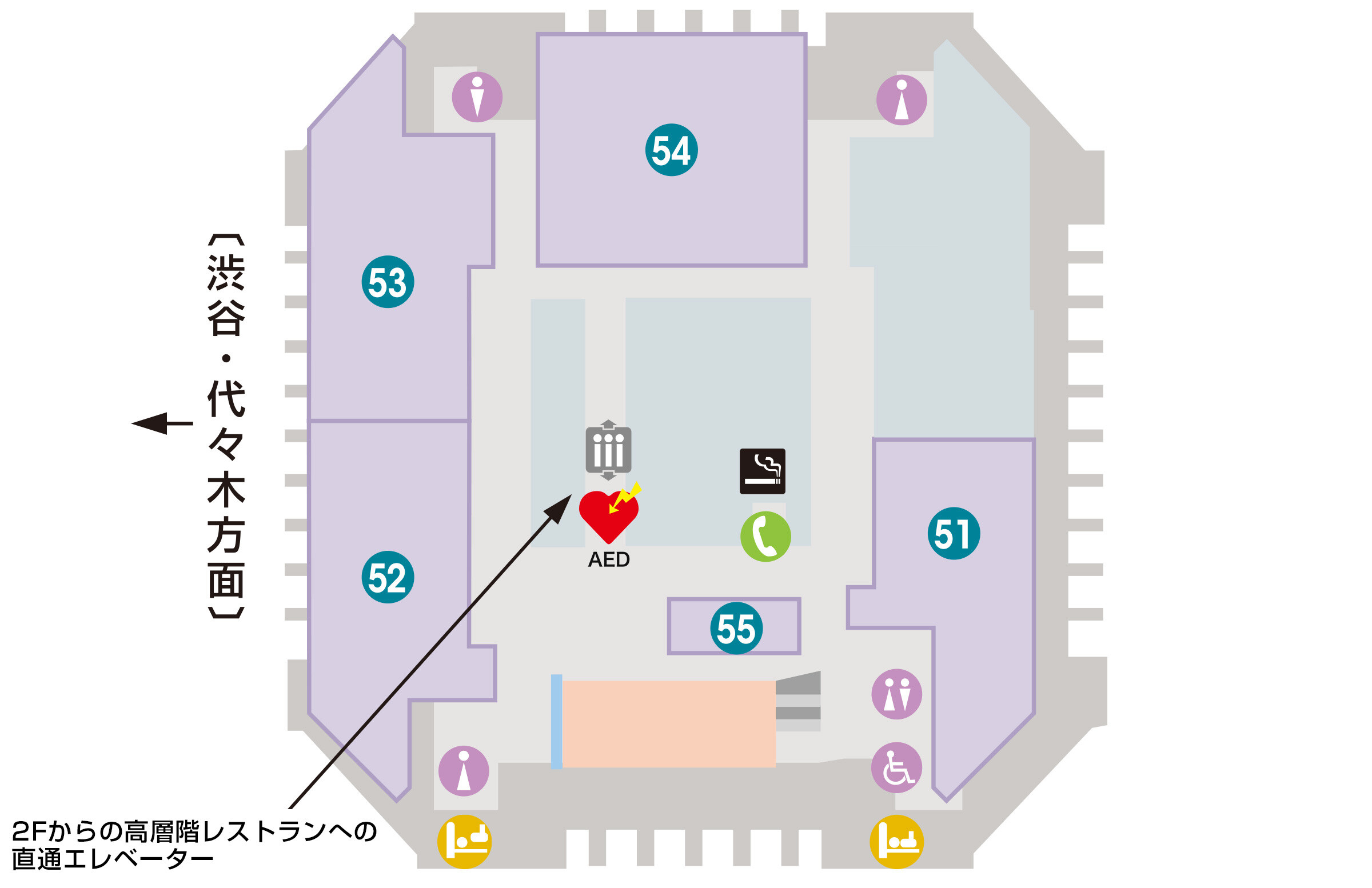 東京オペラシティ53Fフロアマップ