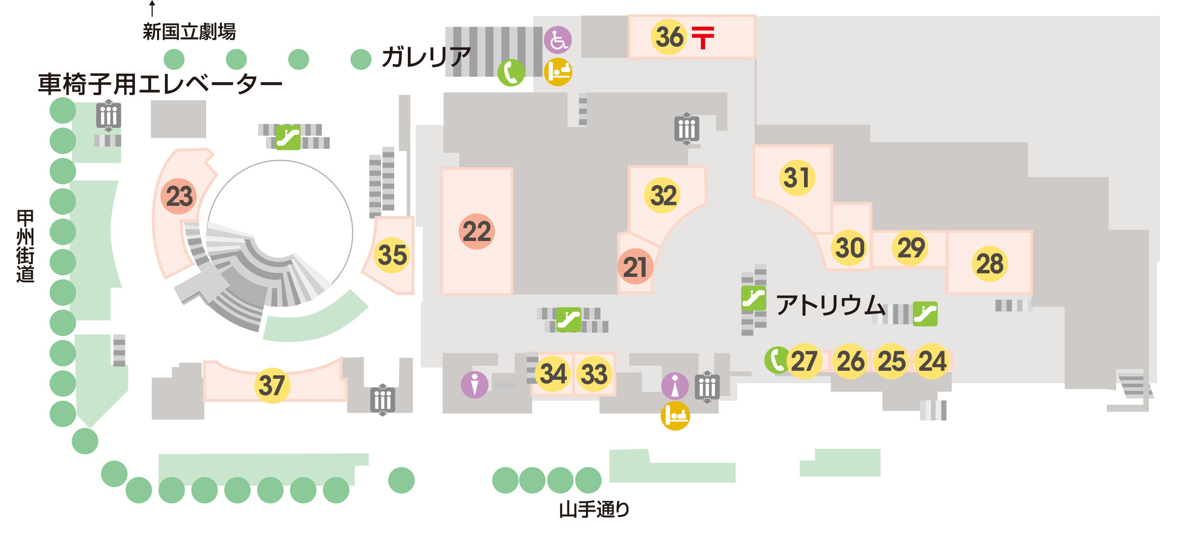 東京オペラシティ1Fフロアマップ