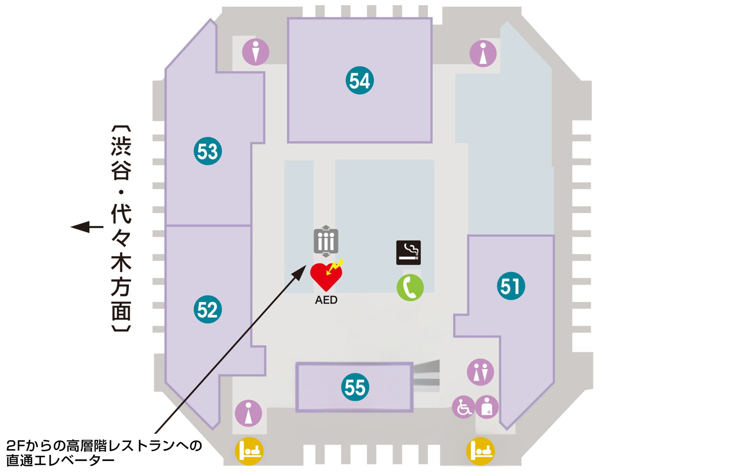 東京オペラシティ53Fフロアマップ